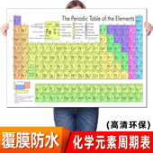 素周期表图 化学元 初中高中海报定制 素周期表挂图 中英文118位元