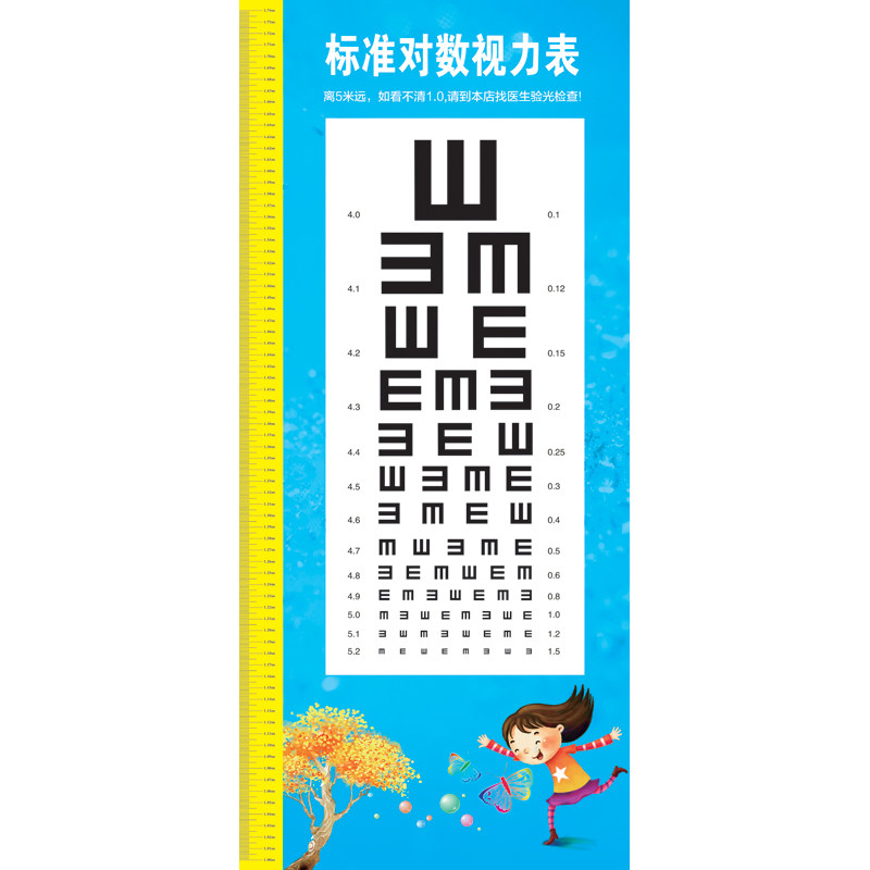 《儿童视力表》中小学生眼保健操挂图保健操图解视力表眼保健海报