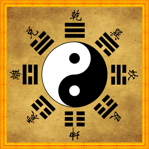 太极八卦图装饰画先天八卦挂画阴阳八卦图装饰画挂图海报