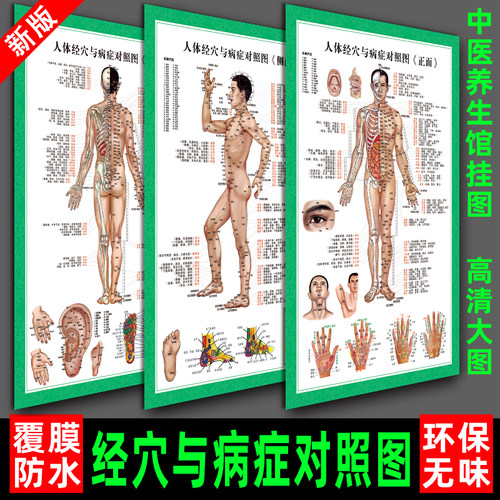 针灸全身按摩家用病症对照穴位图