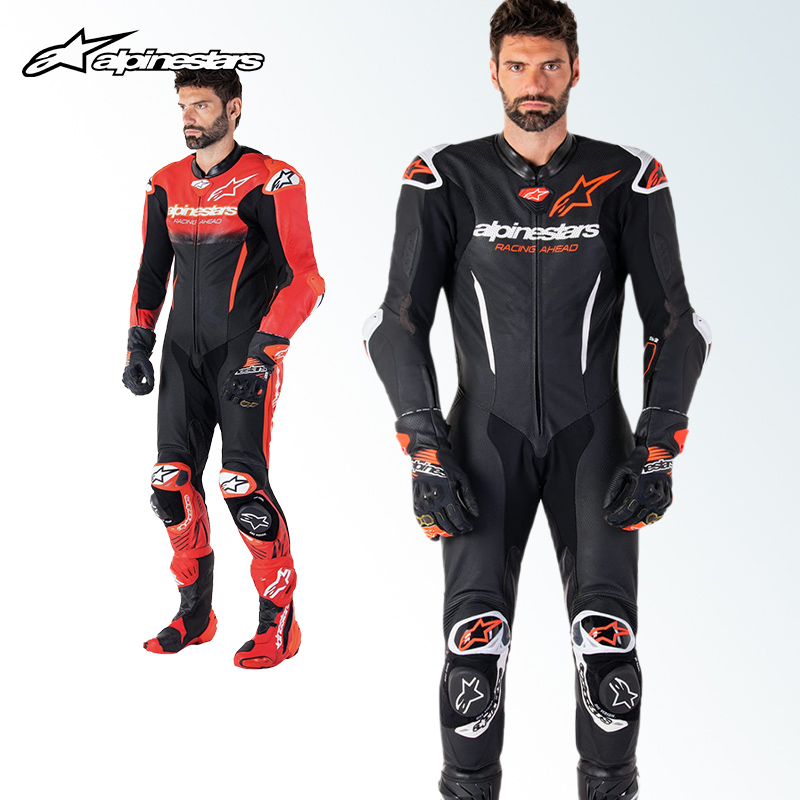 a星防摔四季机车骑行连体皮衣男