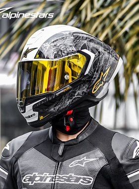 A星头盔SR10大尾翼碳纤维全盔摩托车龙盔龙年限定赛道盔机车装备