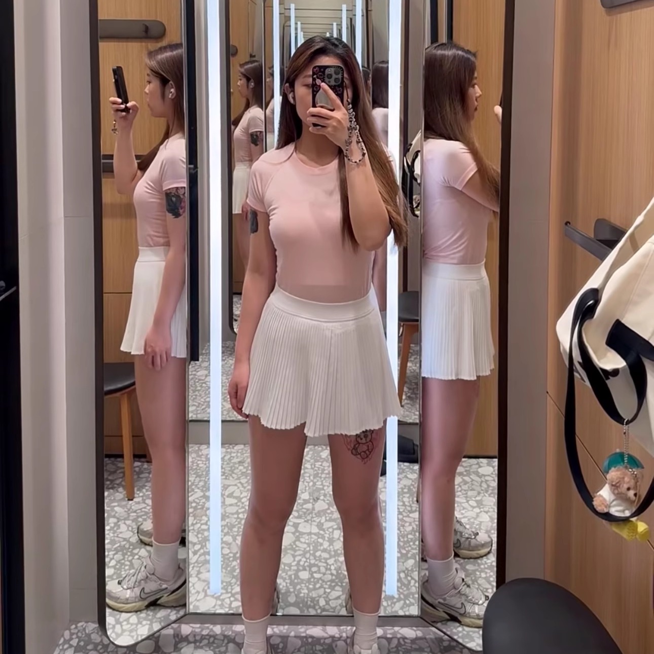 lulu同款运动半身裙女风琴百褶裙