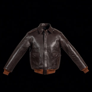 海盗出品A2日本植鞣茶芯马皮1401P版型海盗A2美国空军夹克大码