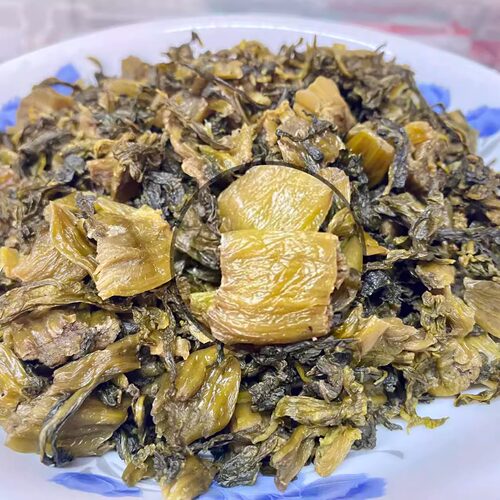文成芥菜芯腌菜自晒土特产山货菜芯农家芥菜干发菜咸菜温州