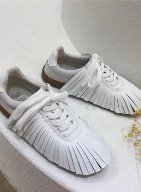 Chic Oni2020/ss韩国|献给高阶玩家 | 潮人流苏真皮系带厚底鞋