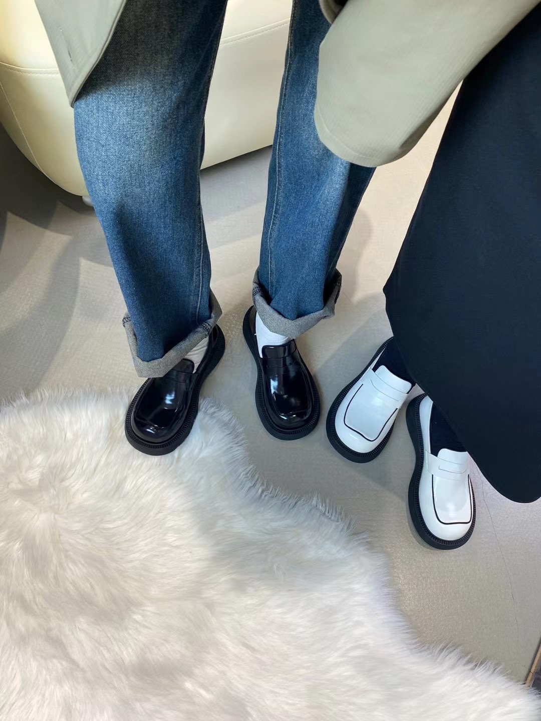 时髦经典款厚底气质小皮鞋单鞋