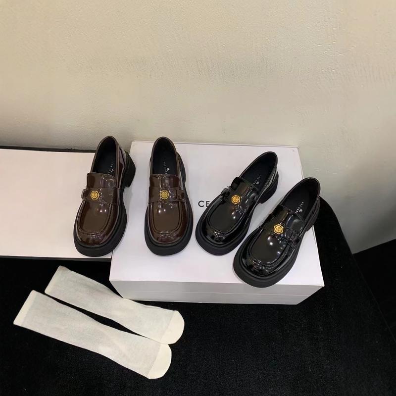 真皮秋季英伦风百搭乐福鞋单鞋