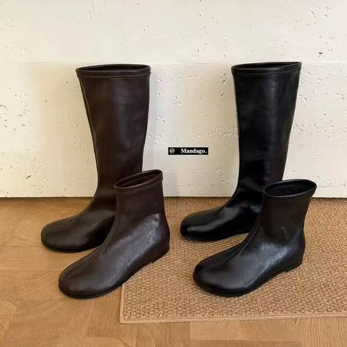 THEMANDAGO芒大果 首尔博主靴~内增高弹力瘦瘦短靴包腿百搭长靴女