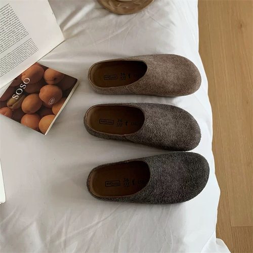 外穿懒人一脚蹬包头半拖鞋