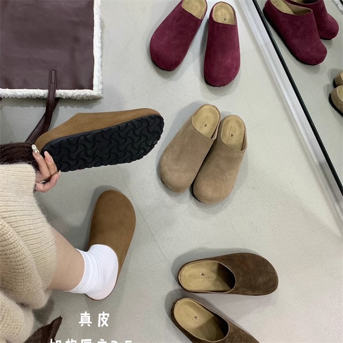 半拖鞋女秋冬外穿一脚蹬穆勒鞋图片