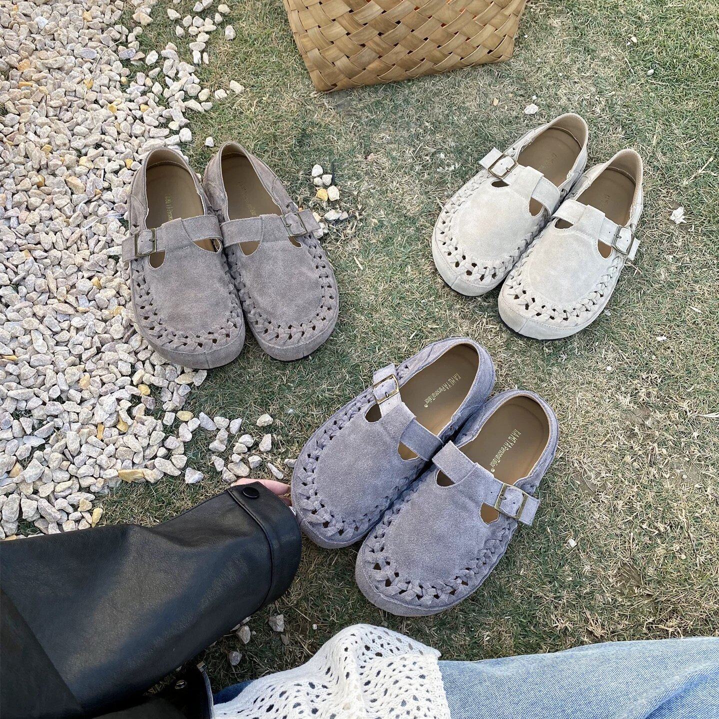 KA MI YA 2026年新款软底勃肯鞋女外穿休闲搭扣镂空一脚蹬懒人鞋,女鞋,浅口单鞋,淘宝优惠券,粉丝福利购,淘宝优惠卷