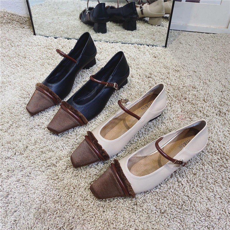 本期王炸！2021新款法式复古仙女风拼绸缎浅口一字玛丽珍粗跟单鞋,女鞋,玛丽珍鞋,淘宝优惠券,粉丝福利购,淘宝优惠卷