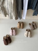 磨砂真皮圆头厚底懒人一脚蹬半拖鞋 LUDAKE鹿大可勃肯鞋 女2023此款