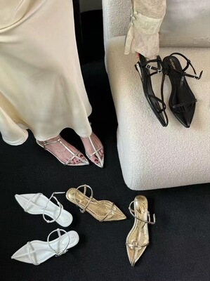 极简风高级感罗马高跟气质凉鞋