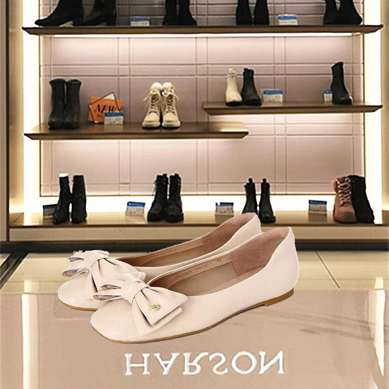 卡迪娜平跟平底圆头舒适浅口单鞋