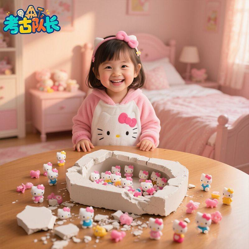 考古挖宝玩具可爱凯蒂猫KT猫宝藏男女孩动手工DIY过家家B,玩具/童车/益智/积木/模型,挖宝玩具,淘宝优惠券,粉丝福利购,淘宝优惠卷