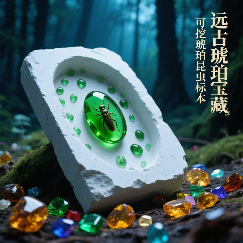 儿童考古探秘夜光宝藏发掘DIY动手盲盒玩具内含昆虫化石琥珀可让,玩具/童车/益智/积木/模型,挖宝玩具,淘宝优惠券,粉丝福利购,淘宝优惠卷