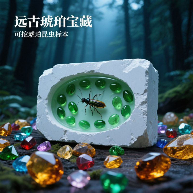 儿童考古挖掘发光琥珀寻宝手工DIY昆虫化石宝藏发掘趣味盲盒适合,玩具/童车/益智/积木/模型,挖宝玩具,淘宝优惠券,粉丝福利购,淘宝优惠卷