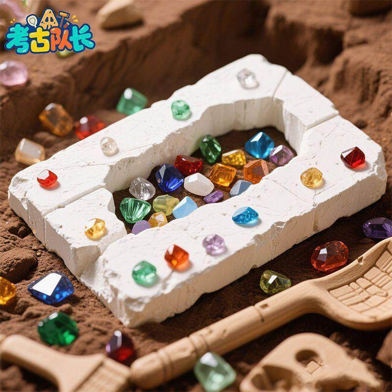 考古挖宝玩具闪亮宝石宝藏儿童动手工DIY男女孩寻宝敲砸岁,玩具/童车/益智/积木/模型,挖宝玩具,淘宝优惠券,粉丝福利购,淘宝优惠卷