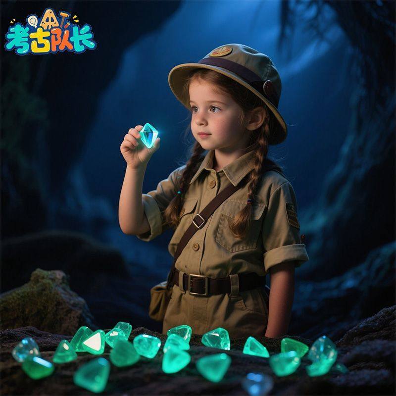 考古挖宝玩具夜光宝石宝藏儿童动手工DIY盲盒男女孩过家家B,玩具/童车/益智/积木/模型,挖宝玩具,淘宝优惠券,粉丝福利购,淘宝优惠卷