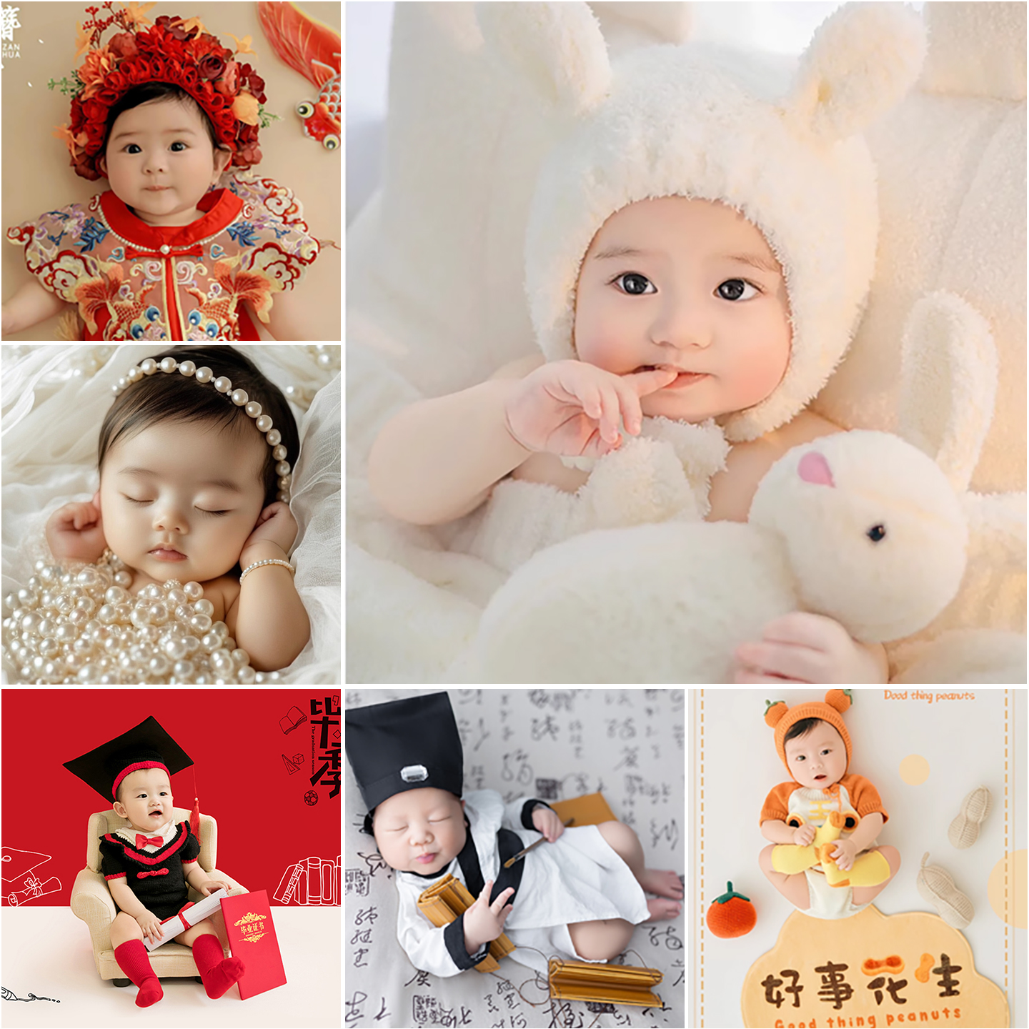 宝宝百天照婴儿衣服出租新生儿童拍摄影百日满月拍照道具主题服装