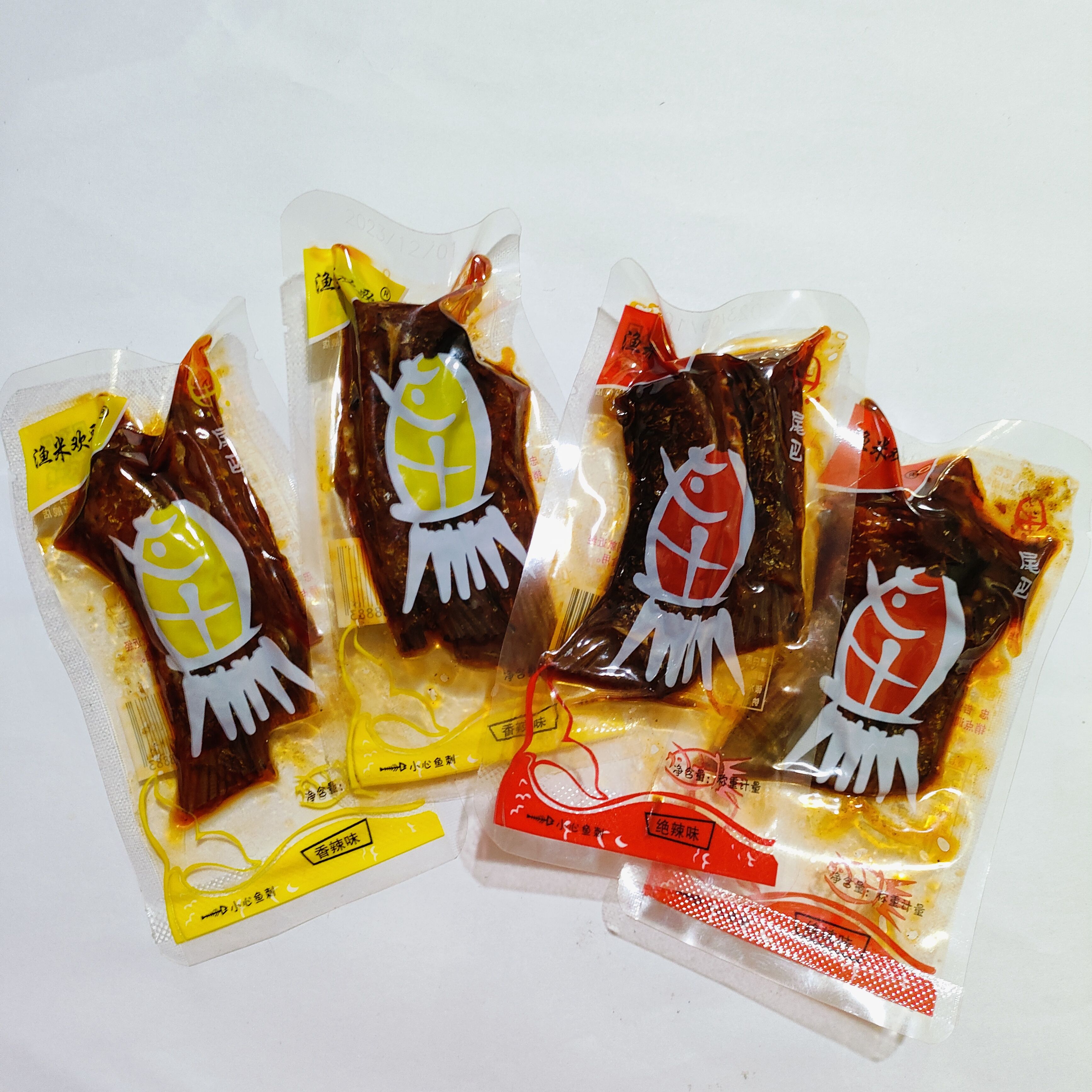 渔米欢歌鱼尾巴那辣鱼尾绝辣鱼尾香辣鱼尾麻辣零食小吃500g