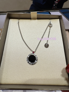 Sayi日本代购bvlgari宝格丽经典慈善款925银圆环黑陶瓷项链