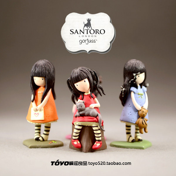 英国画家插画人物 可爱小女孩公主 摆件人偶礼物 过家家蛋糕装饰