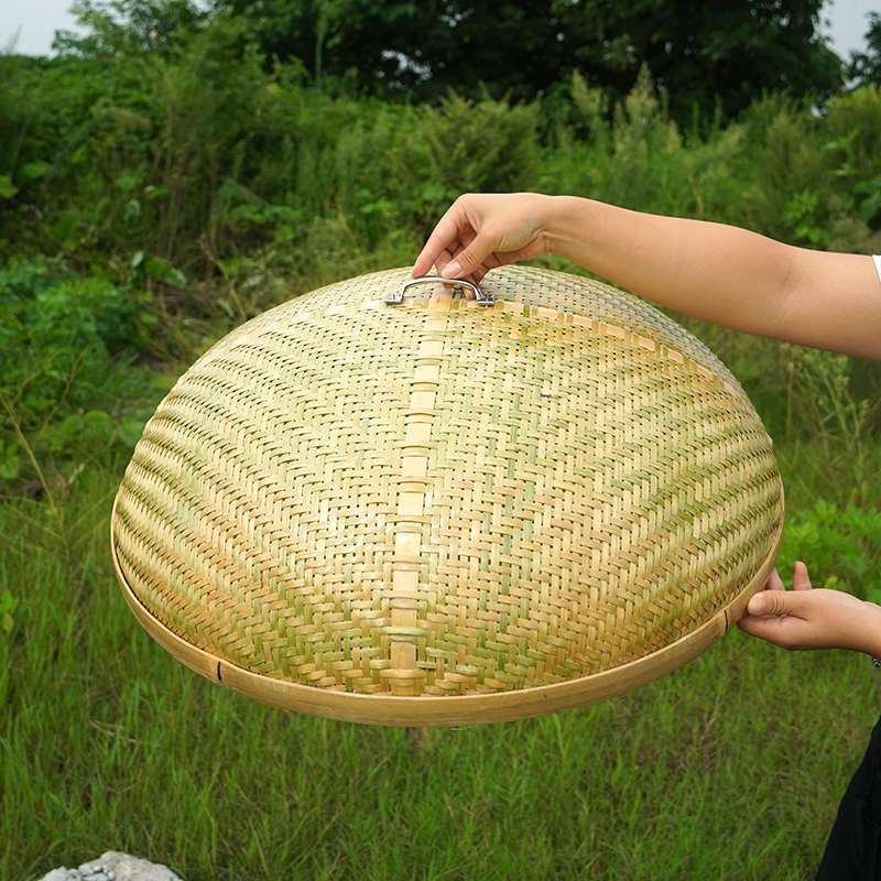 竹编圆形罩子农家编织