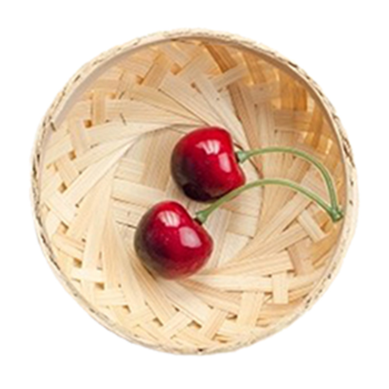 手工编织创意竹制品草莓拍摄簸箕