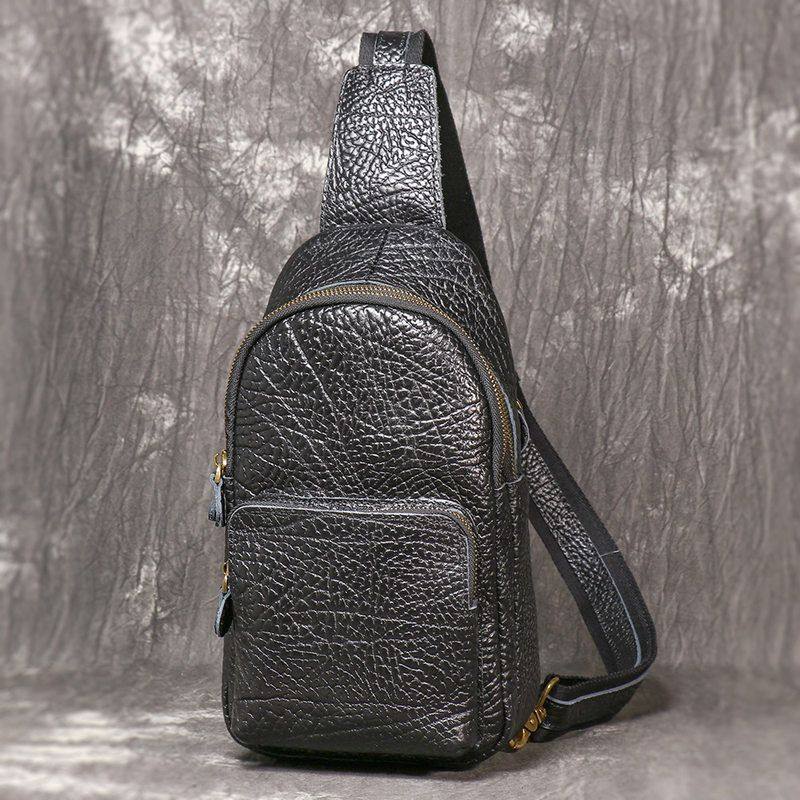 简约男士真皮胸包牛皮骑行小背包时尚百搭单肩包休闲户外斜挎包,箱包皮具/热销女包/男包,男士包袋,淘宝优惠券,粉丝福利购,淘宝优惠卷