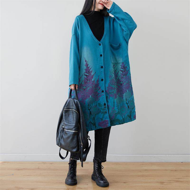 2025长袖V领做旧女大码宽松外套薰衣草显瘦开衫休闲长款风衣,女装/女士精品,常规大码外套,淘宝优惠券,粉丝福利购,淘宝优惠卷