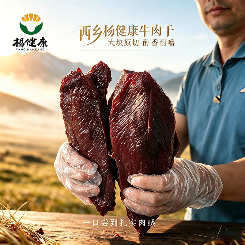 西乡原切大块耐嚼醇香即食牛肉干