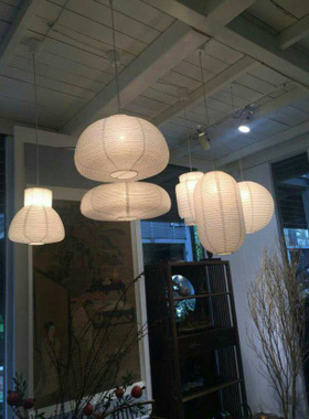 简约北欧环保纸灯笼吊灯罩家居客厅书房酒店公寓装饰灯具