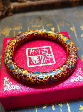 非遗传承大漆手镯时尚细款