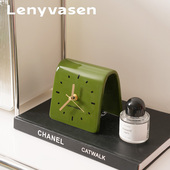 饰品客厅卧室床头静音时尚 LENYVASEN 创意桌面摆件陶瓷时钟装 座钟