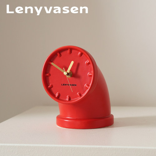 LENYVASEN原创管道静音陶瓷台钟