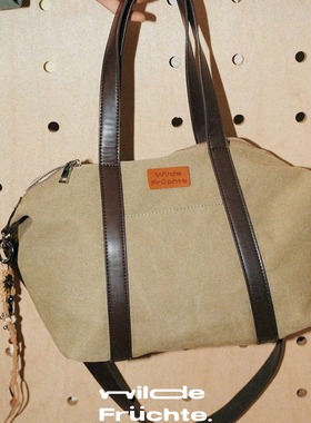 野菓WildeFrüchte.2025秋冬新“山野”帆布托特包斜挎单肩大容量
