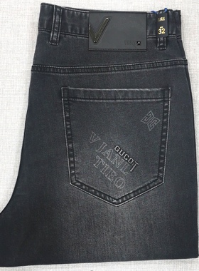 正品男士牛仔裤春秋新款弹力修身小脚裤男款休闲长裤子