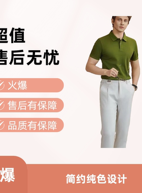 男士商务休闲条纹Polo衫翻领短袖T恤棉质半袖上衣服百搭