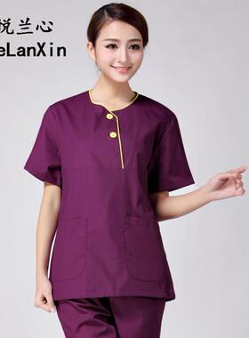 南丁格尔女紫色洗手衣服分体套装手术衣刷手服护士服医生服XSY-16