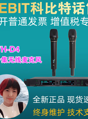 KEBIT科比特专业一拖二无线麦克风UWH-D4真分集手持头戴领夹话筒