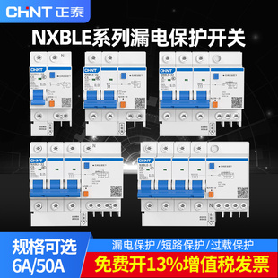2p漏保NXBLE 32漏电开关50A总闸 正泰6A空气开关带漏电保护器1p