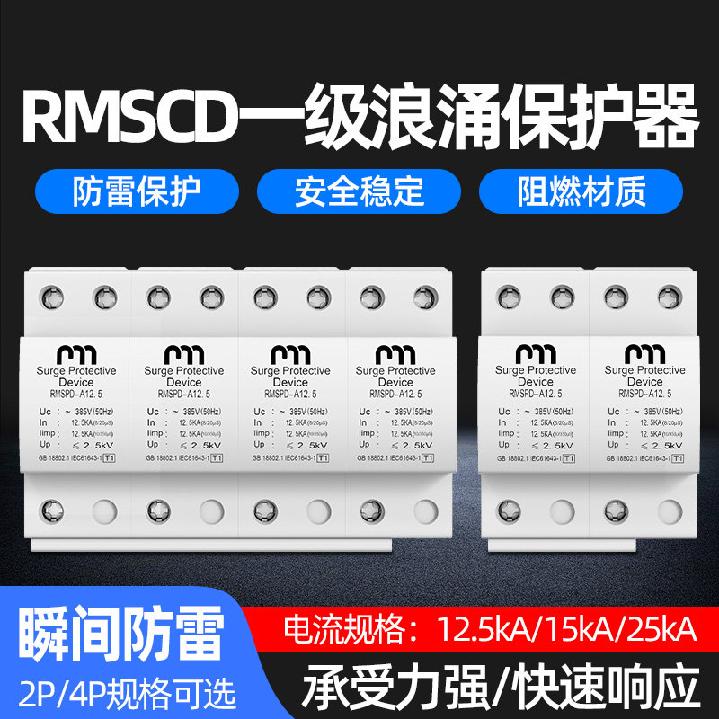 一级电涌防雷保护器RMSPD-A25KA图片