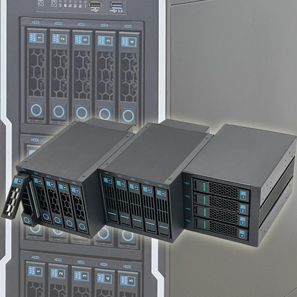 道和臻龙硬盘笼子三光驱位热插拔硬盘模组带背板机箱扩展5盘位SAS