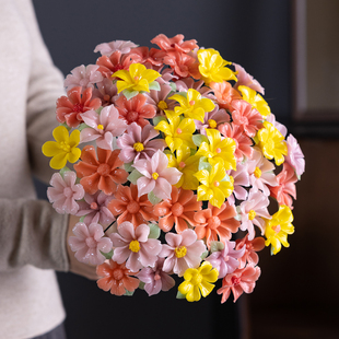 璞玉陶瓷手工仿真花插花瓶包花束DIY情人节母亲节日送礼客厅装饰