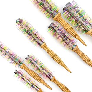 韩国PROPELLER七彩泡泡卷发梳毛滚梳受损发铝芯卷梳抚平毛躁内扣