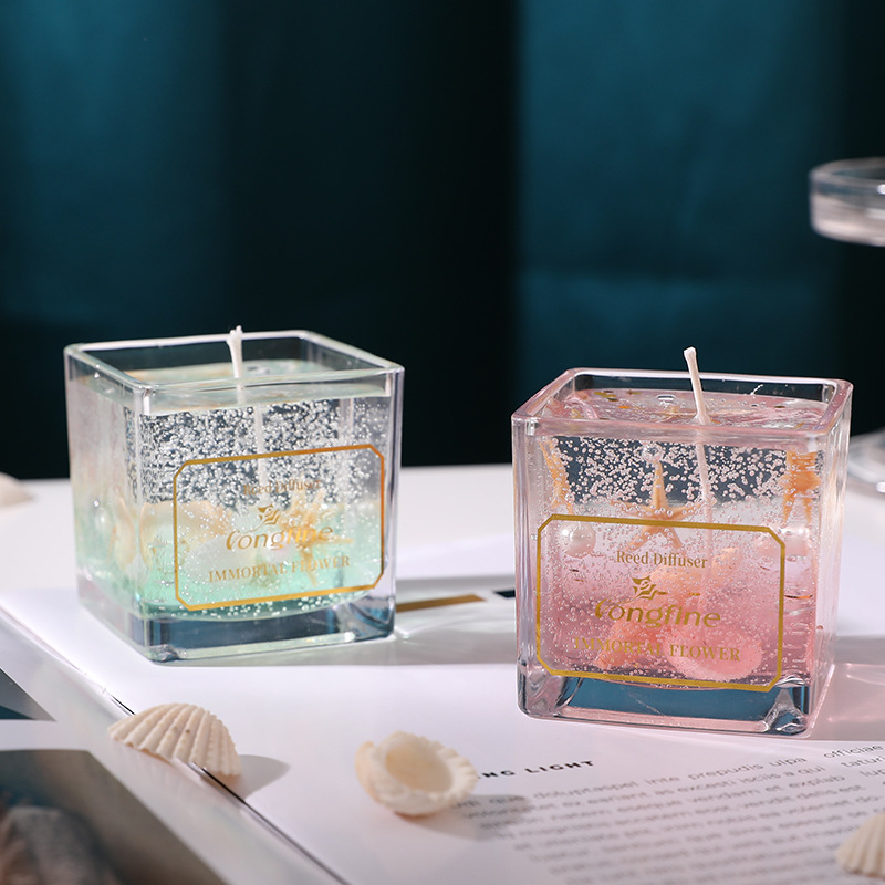 婚礼果冻香薰蜡烛玻璃烛台浪漫香薰蜡烛创意伴手香氛蜡烛杯礼物