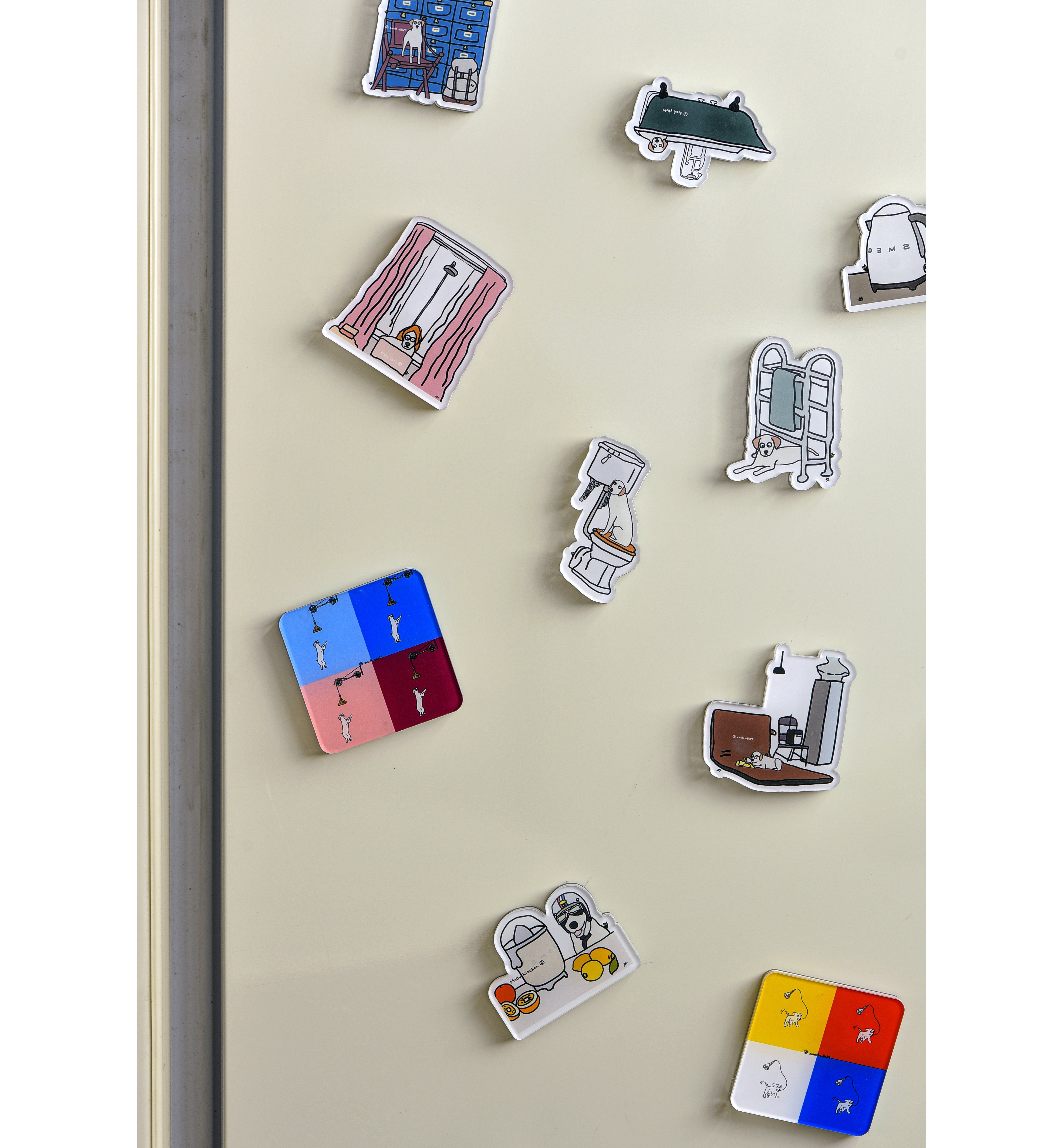 molly飞机头 小八系列冰箱贴 限量发售 卡通创意磁铁随机发货